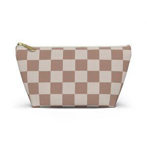 Chic Checkered Accessory Pouch Everyday Essentials, Makeup Bag, Travel Organizer